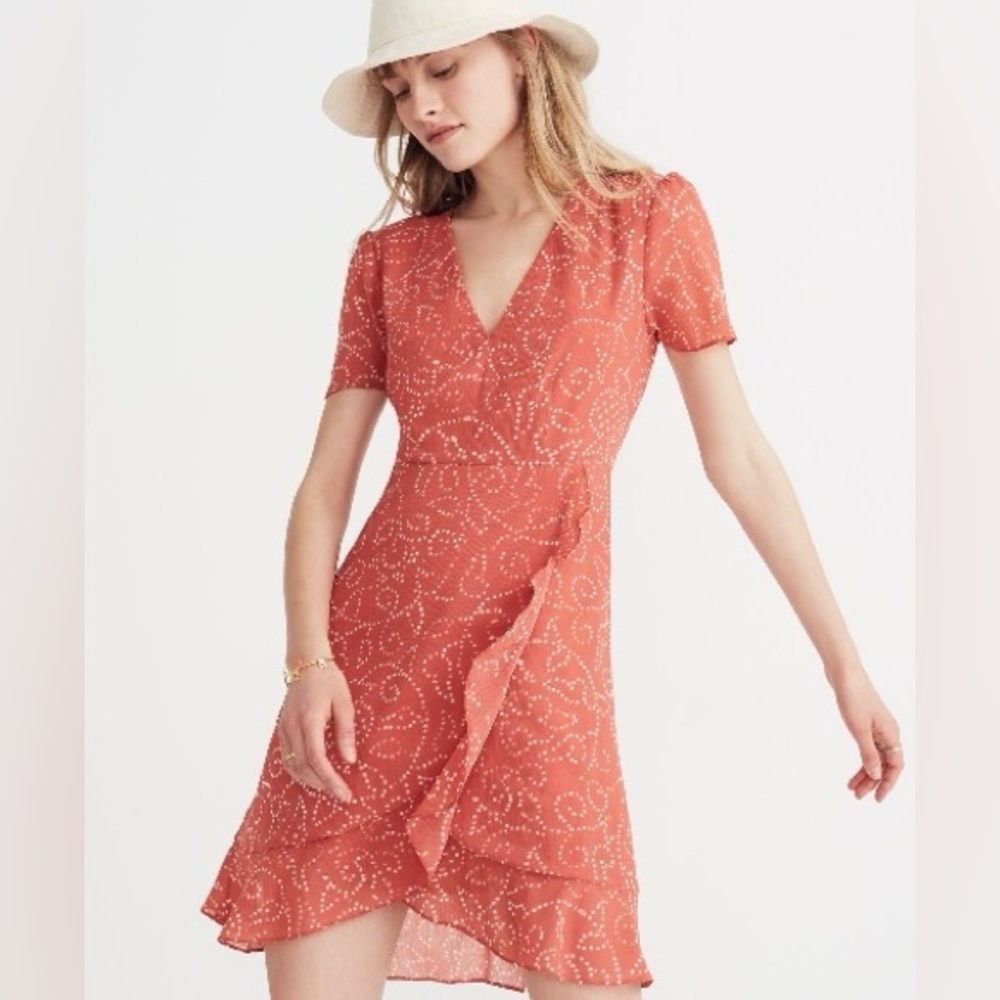 Madewell Posey Ruffle Dress in Twisted Vines